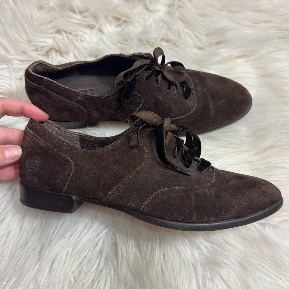 Born Brown Suede‎ Oxford Women’s Shoes 8M